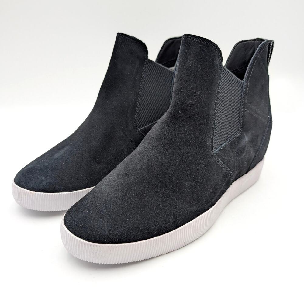 Sorel Out'N About Wedge Ankle Booties Slip-On Women's Black Size US10 EU41